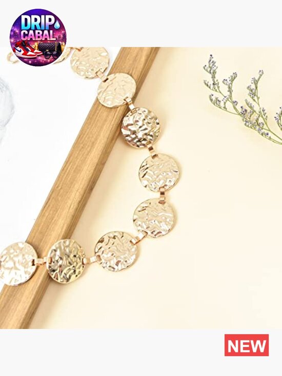 Zinc Alloy Metal Waist Chain Belt Vintage Prismatic Body Binding main image 4